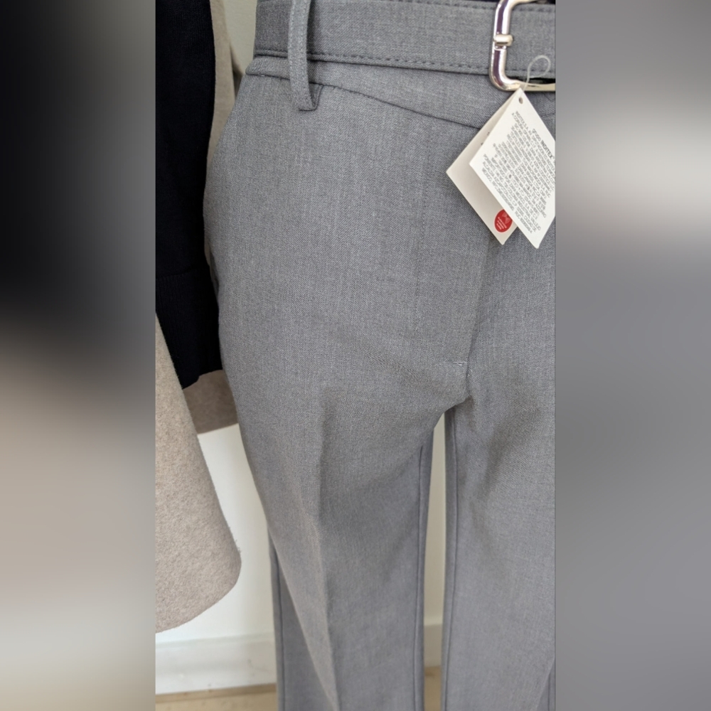 ZARA - Straight leg trousers with belt - Picture 2 of 4